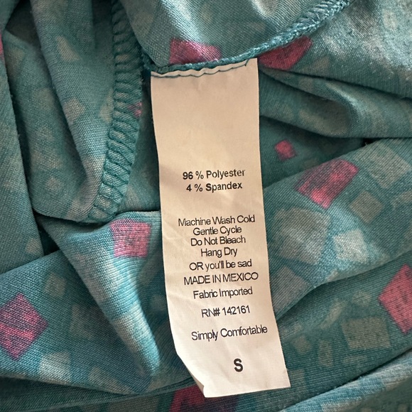 Lula Roe size small Blue pink maxi Dress - Picture 5 of 6